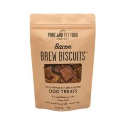 Portland Pet Food Bacon Brew Crunchy Dog Biscuits Treats - 5 Oz
