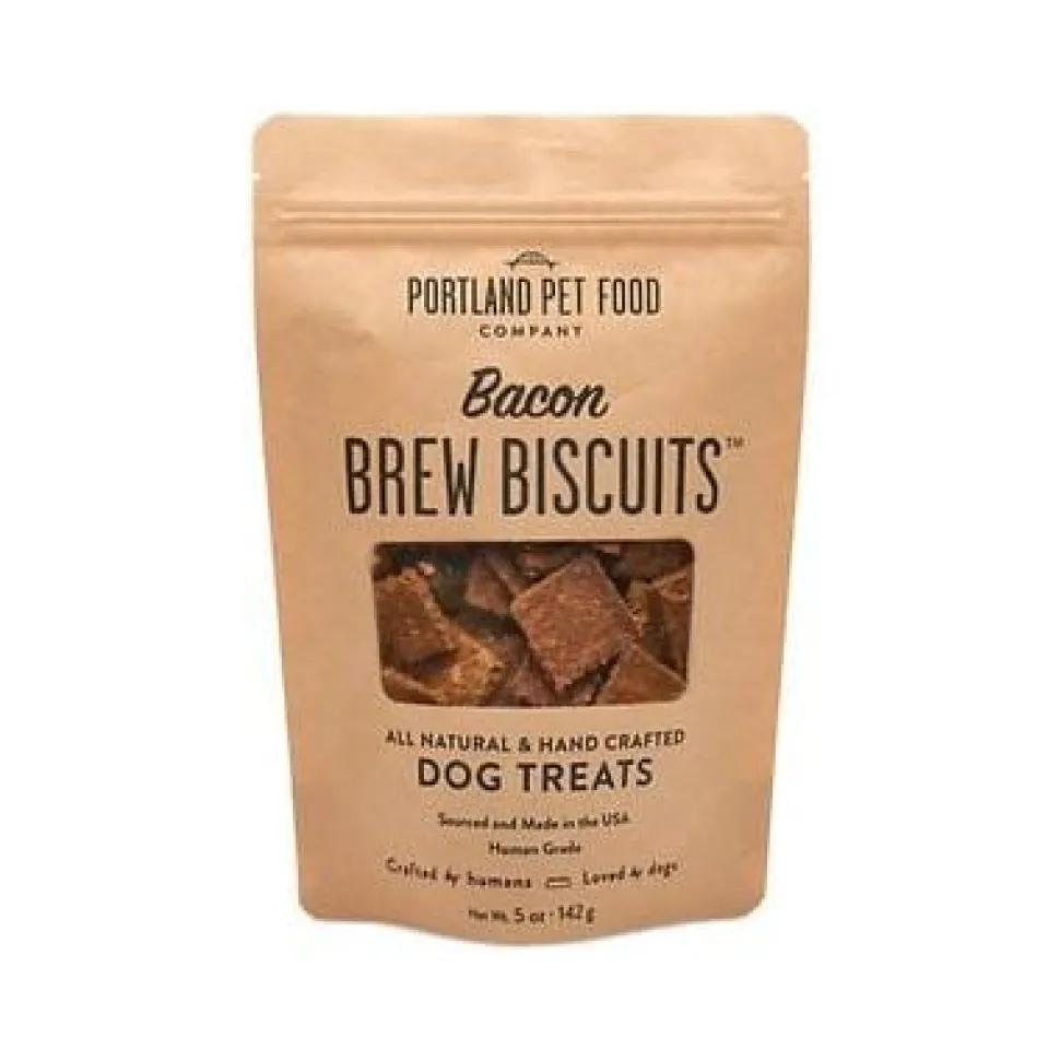 Portland Pet Food Bacon Brew Crunchy Dog Biscuits Treats - 5 Oz