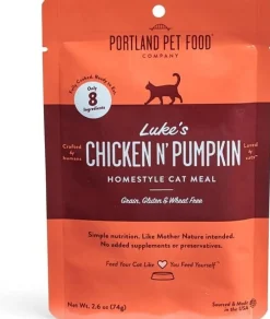 Portland Pet Food Chicken and Pumpkin Wet Cat Food Topper in Pouch - 2.6 Oz - Case of 12