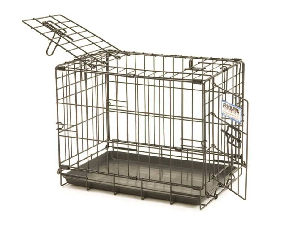 Precision Pet Products ProValu 2 Door Wire Dog Crate - Black - 19 in