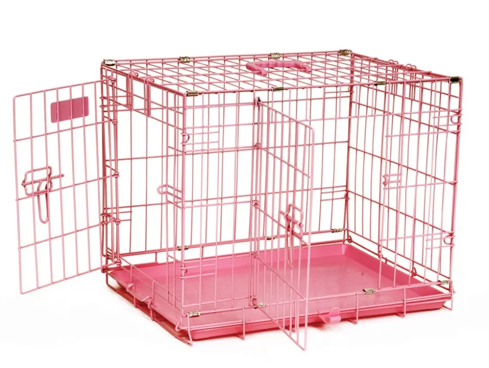 Precision Pet Products ProValu Dog Crate 2000 2 Door - Pink - 24 in