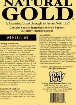 Pretty Bird International Natural Gold Pelleted Bird Food - 30 lb - Medium