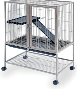 Prevue Hendryx Frisky Ferret Cage - Silver - 25.13" x 17.13" x 33.75"