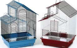 Prevue Hendryx Parakeet House Bird Cage - Assorted Colors - Multipack - 16" x 14" x 24" - Pack of 2