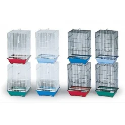 Prevue Hendryx Small Bird Cages - Assorted Colors - 11.25" x 9" x 16.25" - 8 pk - Pack of 8