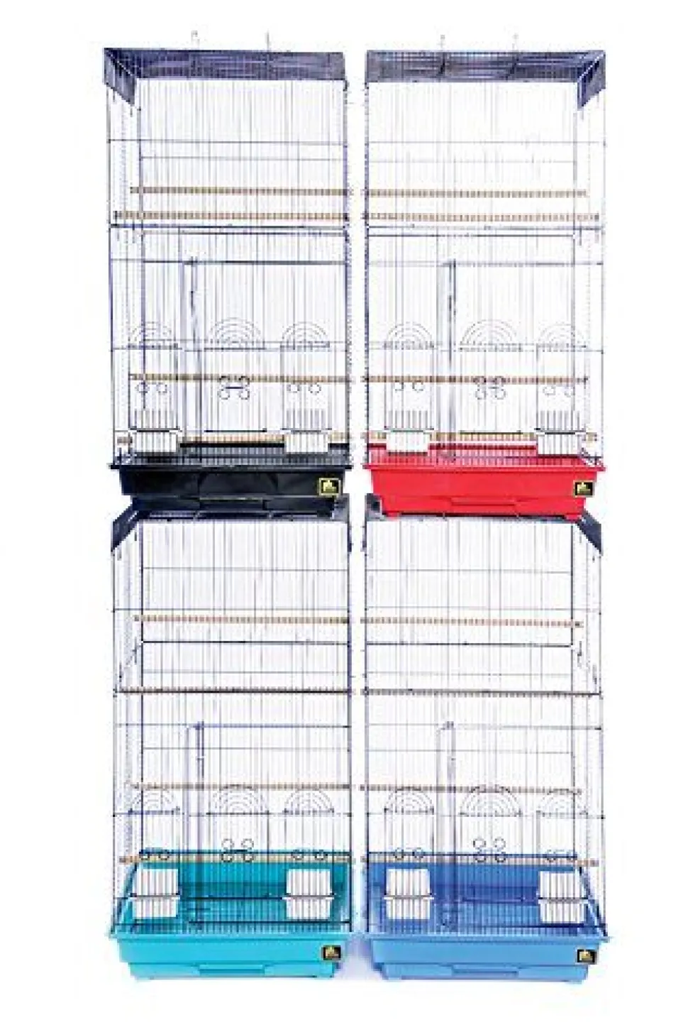 Prevue Hendryx Tall Bird Cages - Assorted Colors - Multipack - 18" x 18" x 36" - Pack of 4