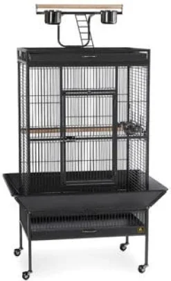 Prevue Hendryx Wrought Iron Select Bird Cage with Playtop - Black - 30" x 22" x 63"