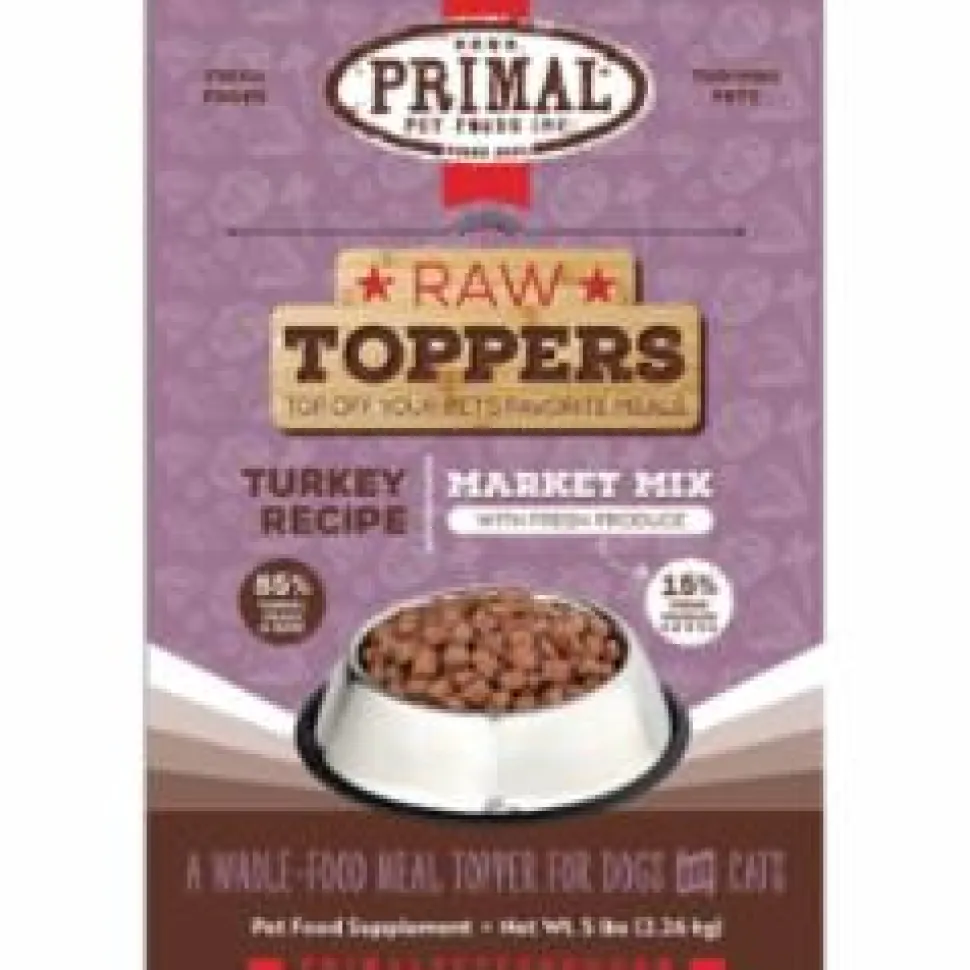 Primal Dog and Cat Frozen Market MIX Topper Turkey - 5 lbs