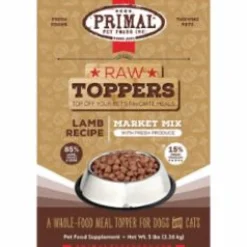 Primal Dog and Cat Frozen Market MIX Topper Lamb - 5 lbs