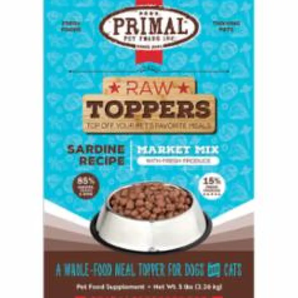Primal Dog and Cat Frozen Market MIX Topper Sardine - 5 lbs