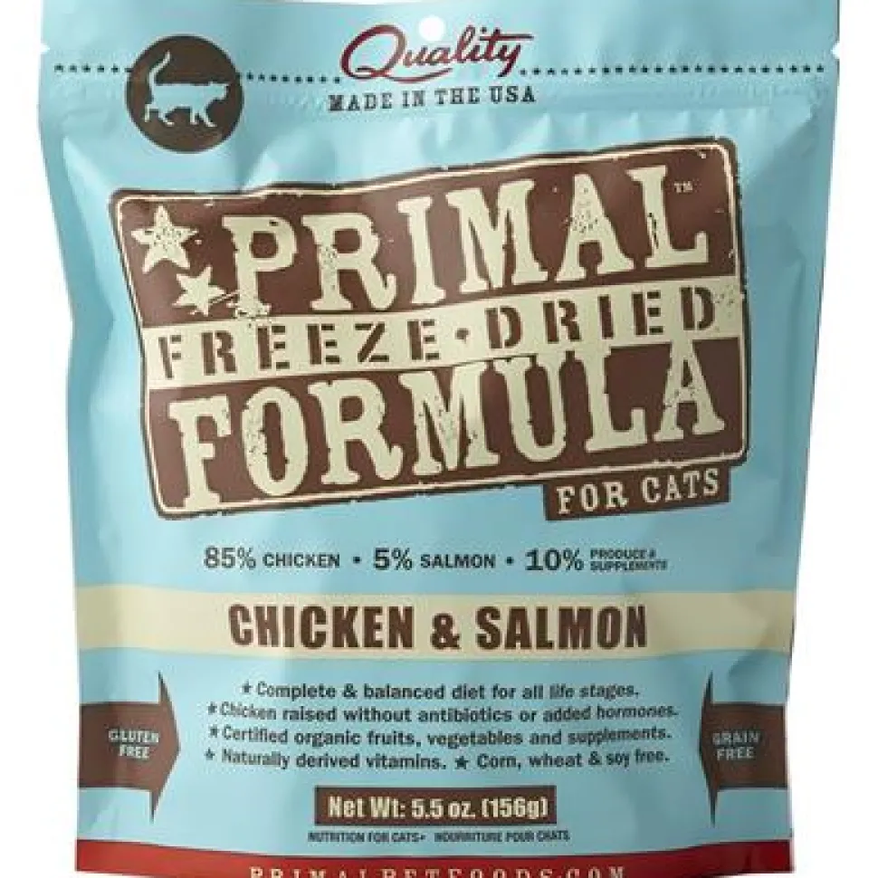 Primal Freeze-Dried Cat Food Nuggets Chicken Salmon - 5.5 Oz