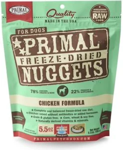 Primal Freeze-Dried Dog Food Nuggets Chicken - 5.5 Oz