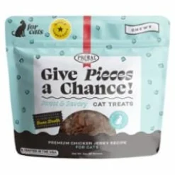 Primal GIVE PIECES A CHANCE Chicken Cat Jerky Treats - 4 Oz