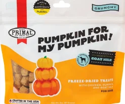 Primal PUMPKIN FOR MY PUMPKIN Chicken Pumpkin with Goat Milk Freeze-Dried Dog Treats - 2 Oz