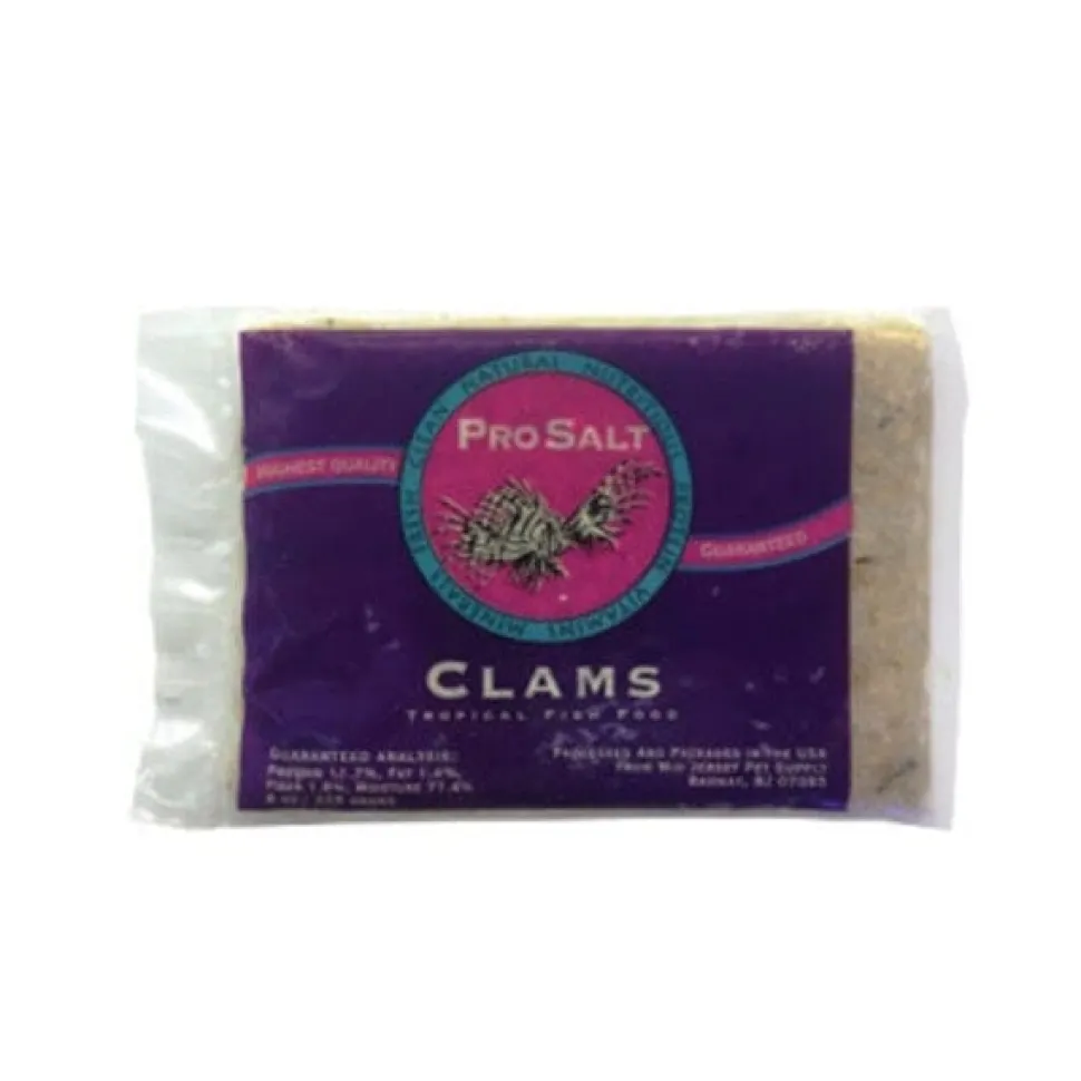 Pro Salt Clams Frozen Fish Food - 4 Oz