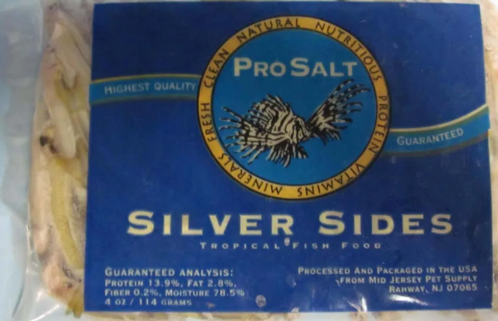Pro Salt Silversides Frozen Fish Food - 4 Oz