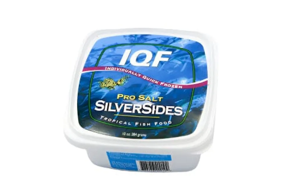 Pro Salt Silversides IQF-Individually Quick Frozen Fish Food - 10 Oz