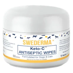 Proden Plaqueoff Swederma Therapeutic Keto-C Antiseptic Wipes for Dogs and Cats - 50ct