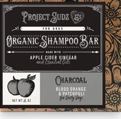 Project Sudz Charcoal Blood Orange Patchouli Shampoo Bar for Cats and Dogs - 4 Oz