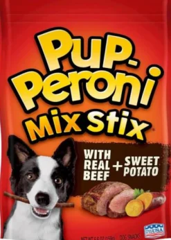 Pup-Peroni Mix Stix Beef and Sweet Potato Soft and Chewy Dog Treats - 5.6 Oz - Case of 8