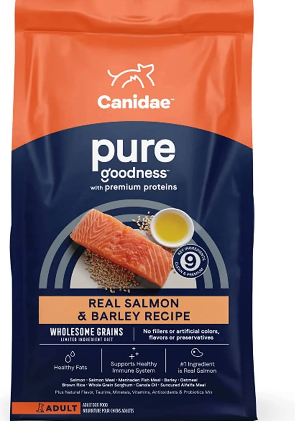 Pure Dog Food with Wholesome Grains Dry Dog Food - Salmon and Barley - 24 Lbs