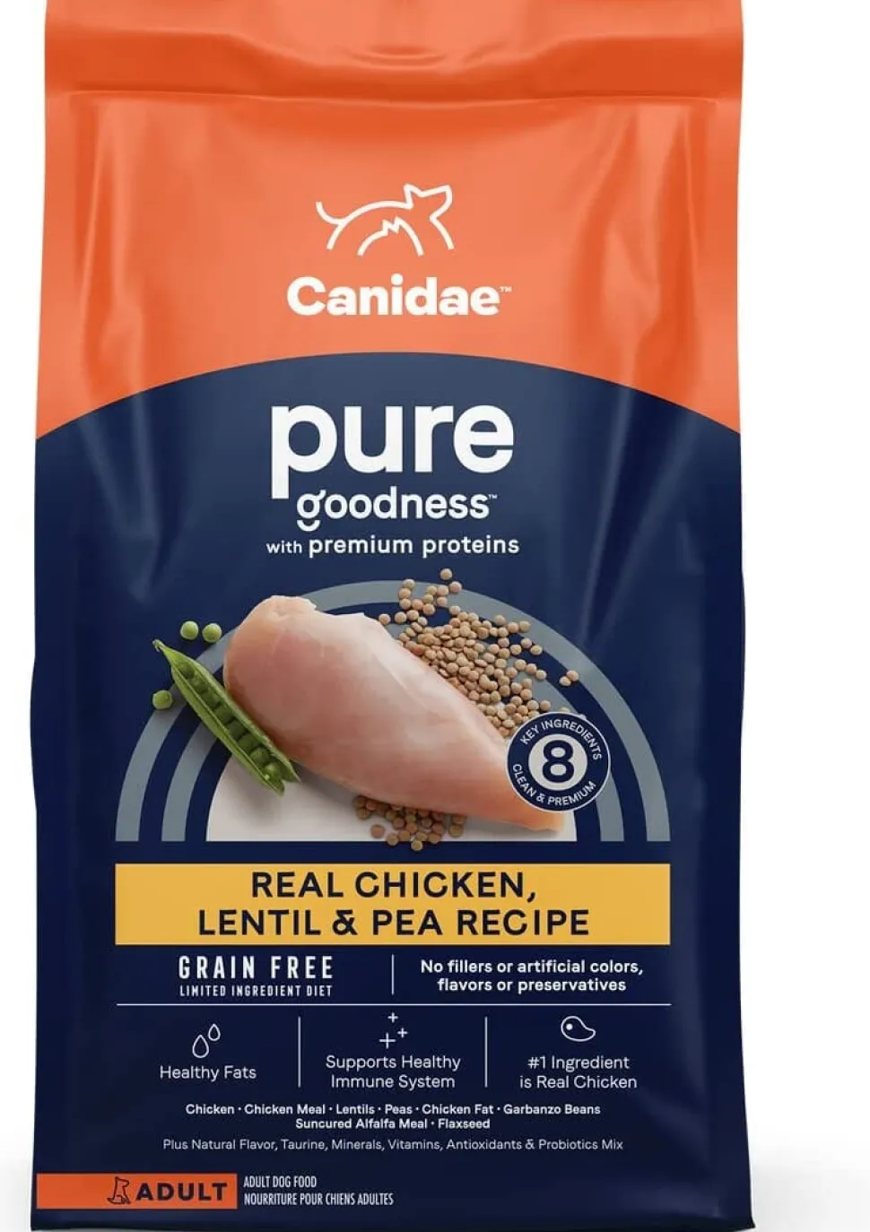 Pure Grain-Free Dry Dog Food - Chicken and Lentil - 4 Lbs