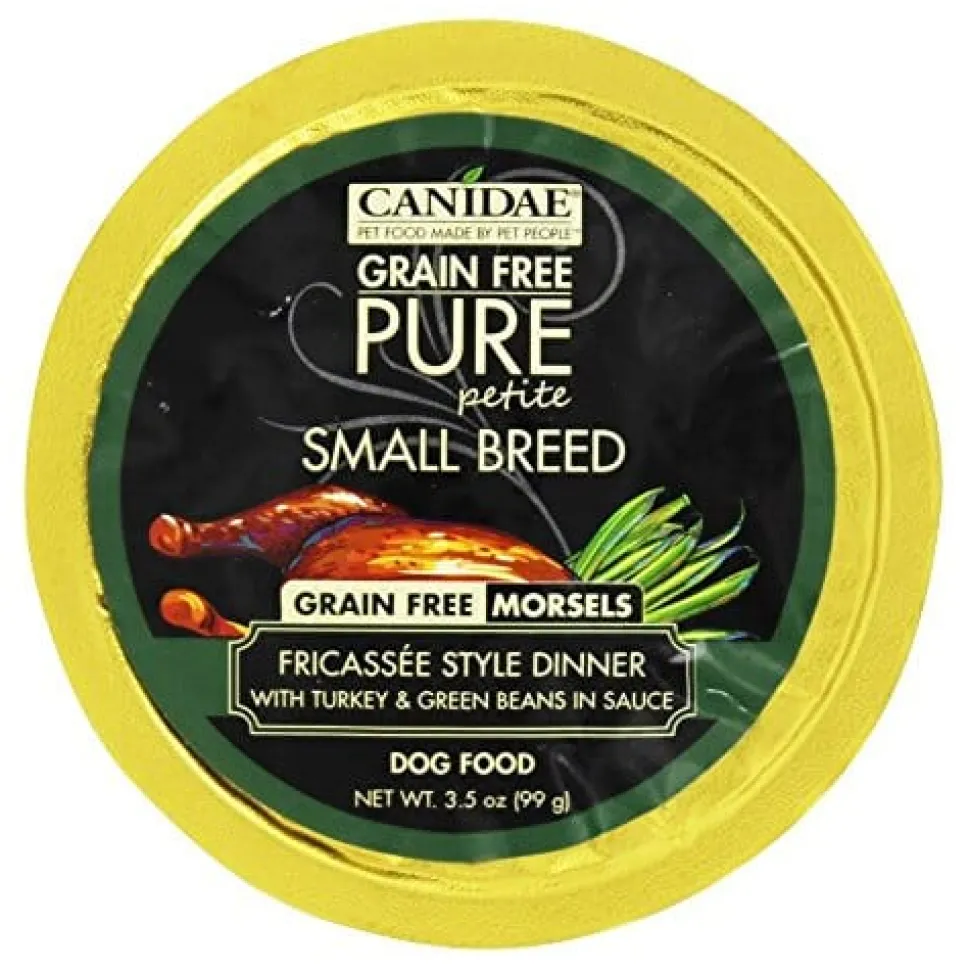 Pure Petite Small Breed Morsel Grain-Free Dog Food - Turkey and Green Be - 3.5 Oz - Case of 12
