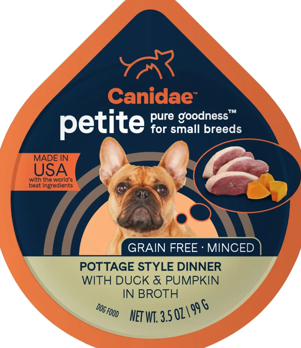 Pure Petite Small Breed Minced Grain-Free Dog Food - Duck and Pumpkin - 3.5 Oz - Case of 12