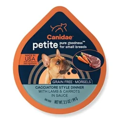 Pure Petite Small Breed Morsel Grain-Free Dog Food - Lamb and Carrots - 3.5 Oz - Case of 12