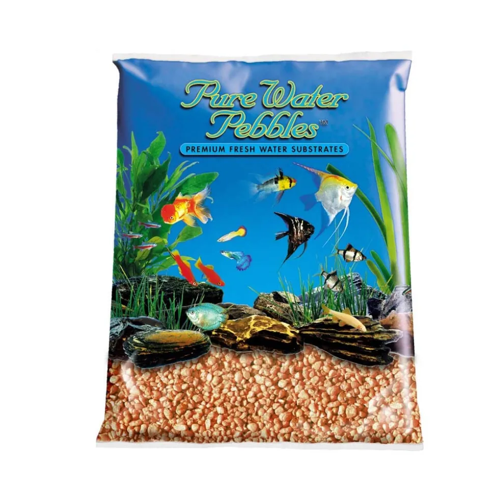 Pure Water Pebbles Premium Fresh Water Coated Aquarium Gravel Neon Pink - 5 lbs - 6 Count