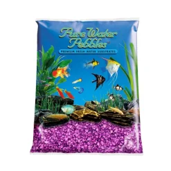 Pure Water Pebbles Premium Fresh Water Coated Aquarium Gravel Purple Passion - 5 lbs - 6 Count