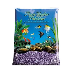 Pure Water Pebbles Premium Fresh Water Frosted Aquarium Gravel Purple - 5 lbs - 6 Count