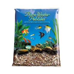 Pure Water Pebbles Premium Fresh Water Cumberland River Gems Natural Aquarium Gravel - 5 lbs - 6 Count