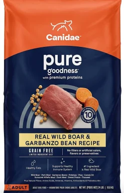 Pure Wild Grain-Free Dry Dog Food - Boar and Garbanzo Beans - 24 Lbs