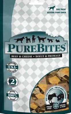 Purebites Beef & Cheese Freeze-Dried Dog Treats - 8.8 oz Bag