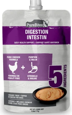 Purebites Gut & Digestion Squeezable Pouch Dog Food Toppings - 2.5 Oz Pouches - Case of 15