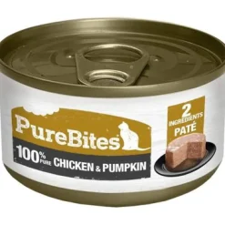 Purebites PureBites® Patés 100% Pure Chicken & Pumpkin - 2.5 oz Cans Canned Cat Food - Case of 12
