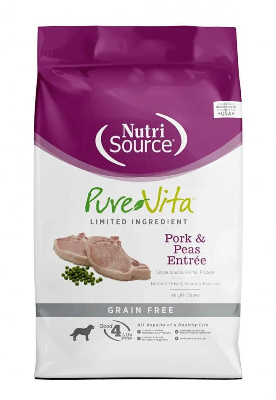 PureVita Grain-Free Pork and Peas Dry Dog Food
