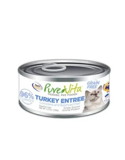 PureVita Grain-Free Turkey and Liver Entrée Canned Cat Food - 5.5 Oz - Case of 12