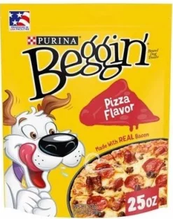 Purina Beggin' Pizza with Bacon and Pork Soft and Chewy Dog Treats - 25 Oz - 4 Pack