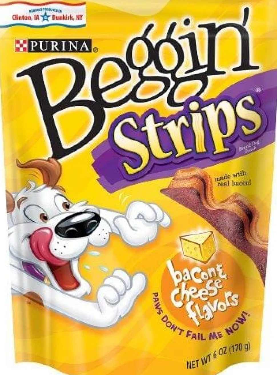 Purina Beggin' Strips Bacon and Cheese Chewy Jerky Dog Treats - 6 Oz - 6 Pack