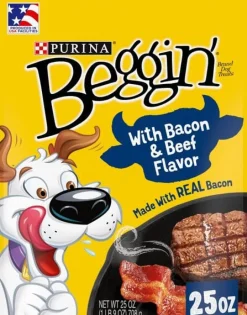 Purina Beggin' Strips Bacon and Beef Chewy Jerky Dog Treats - 25 Oz - 4 Pack
