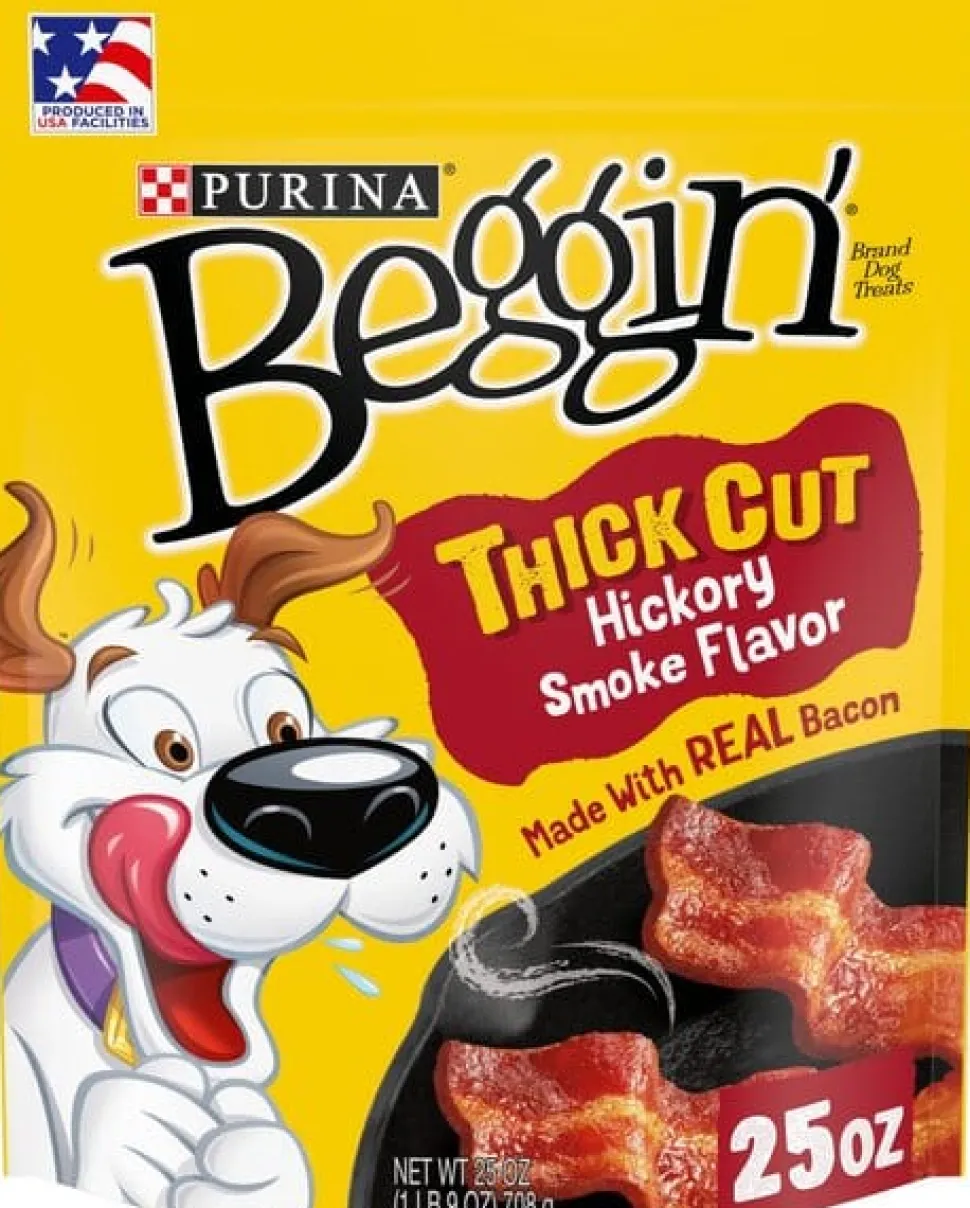 Purina Beggin' Strips Thick Cut Hickory Smoke Flavor Chewy Jerky Dog Treats - 25 Oz - 4 Pack
