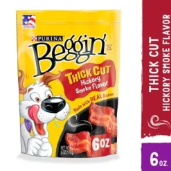 Purina Beggin' Strips Thick Cut Hickory Smoke Flavor Chewy Jerky Dog Treats - 6 Oz - 6 Pack