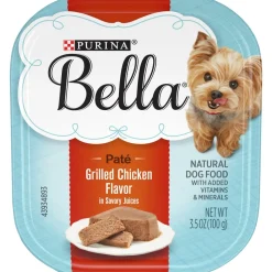 Purina Bella Grilled Chicken in Savory Juices Pate Small-Breed Wet Dog Food Trays - 3.5 Oz - Case of 12