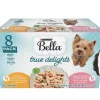 Purina Bella True Delights Chicken and Salmon Wet Cat Food Tray - Variety Pack - 1.4 Oz - Case of 8 - 2 Pack