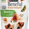 Purina Beneful Baked Delights Snackers Peanut Butter with Fruits Veggies and Grains Crunchy Dog Treats - 22 Oz - 4 Pack