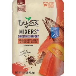 Purina Beyond Mixers+ Digestive Support Wild-Salmon and Pumpkin Wet Cat Food and Topper Pouch - 1.55 Oz - Case of 16