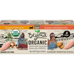 Purina Beyond Organic High-Protein Chicken Carrot and Sweet Potato Pate Canned Cat Food - Variety Pack - 3 Oz - Case of 6 - 4 Pack