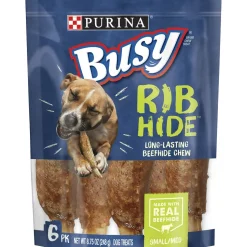 Purina Busy Bone Jerky Wraps Ribhide Rawhide Dog Treats - 8.75 Oz - Case of 5